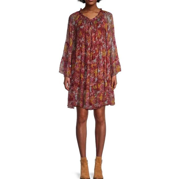 Johnny Was Women's Daisy Semi-Sheer Floral Dress  Size M P2P 18’ - Picture 1 of 3